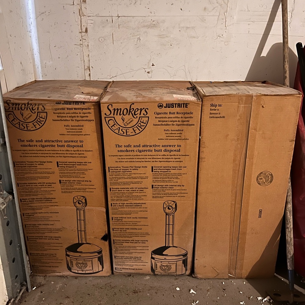 3 outdoor smoke stands for $160 or $80 each